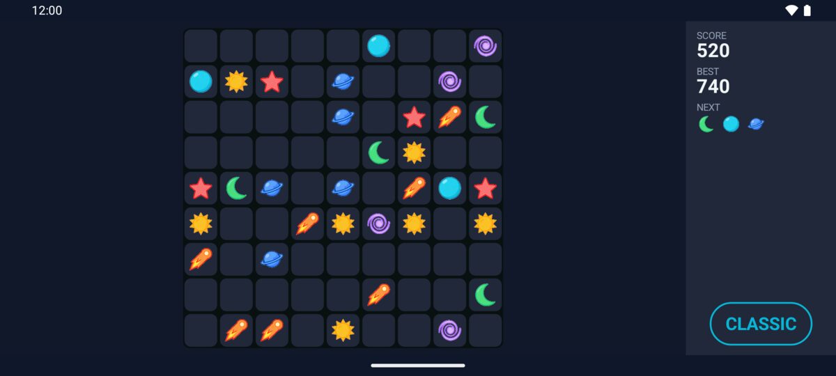 Orbits in landscape, with the planet grid centred on screen